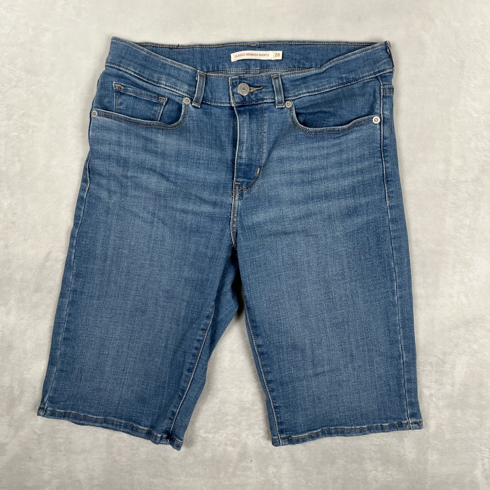 Levi's Bermuda Shorts Womens 28 Blue Denim Classic 5 Pocket Casual Summer